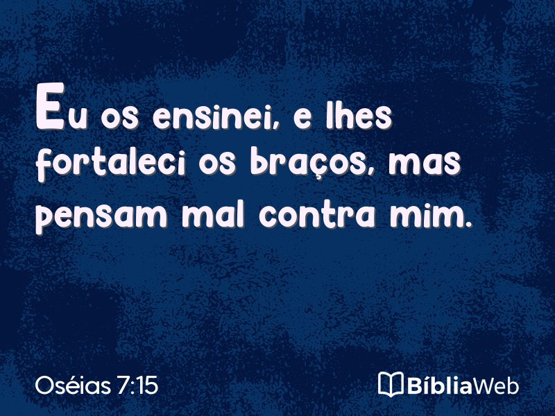 Oséias 7:15 em imagem para compartilhar