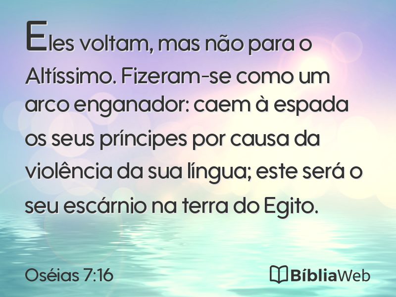 Oséias 7:16 em imagem para compartilhar