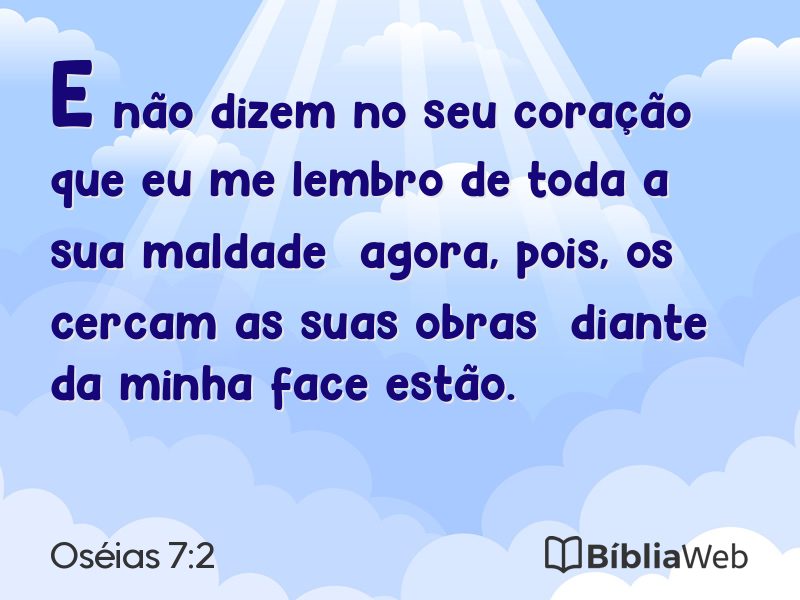 Oséias 7:2 em imagem para compartilhar