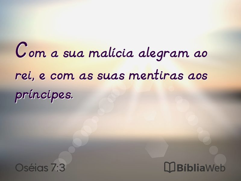 Oséias 7:3 em imagem para compartilhar