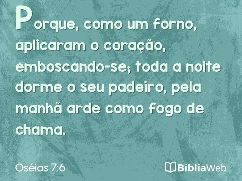 Oséias 7:6 em imagem para compartilhar