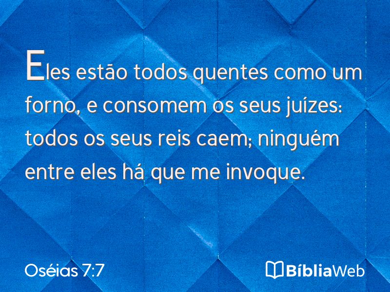 Oséias 7:7 em imagem para compartilhar