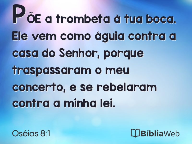 Oséias 8:1 em imagem para compartilhar