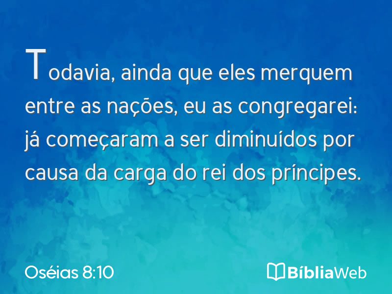 Oséias 8:10 em imagem para compartilhar
