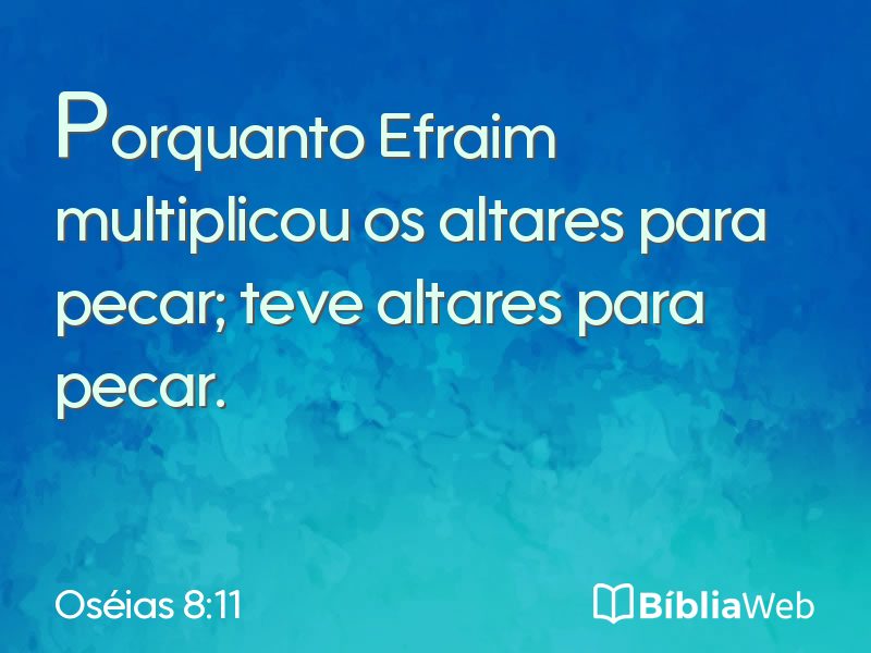 Oséias 8:11 em imagem para compartilhar