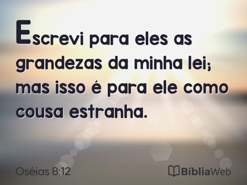 Oséias 8:12 em imagem para compartilhar