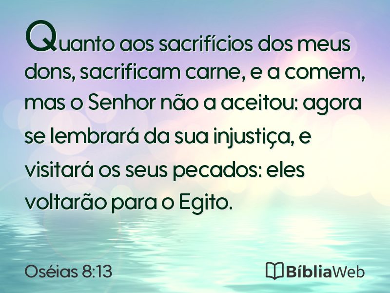 Oséias 8:13 em imagem para compartilhar