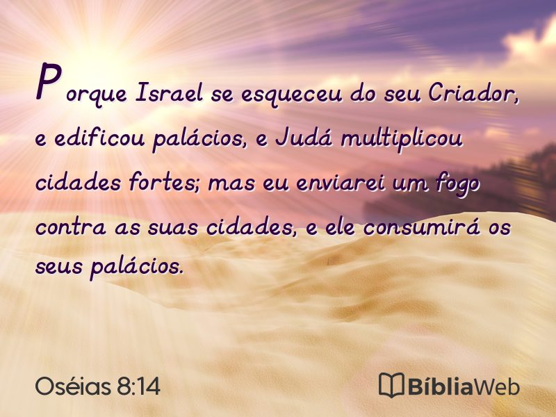 Oséias 8:14 em imagem para compartilhar