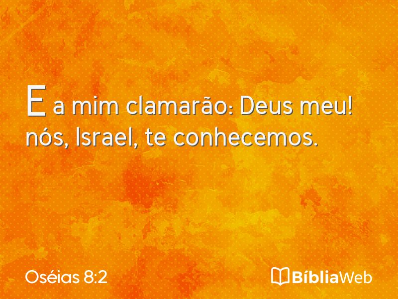 Oséias 8:2 em imagem para compartilhar