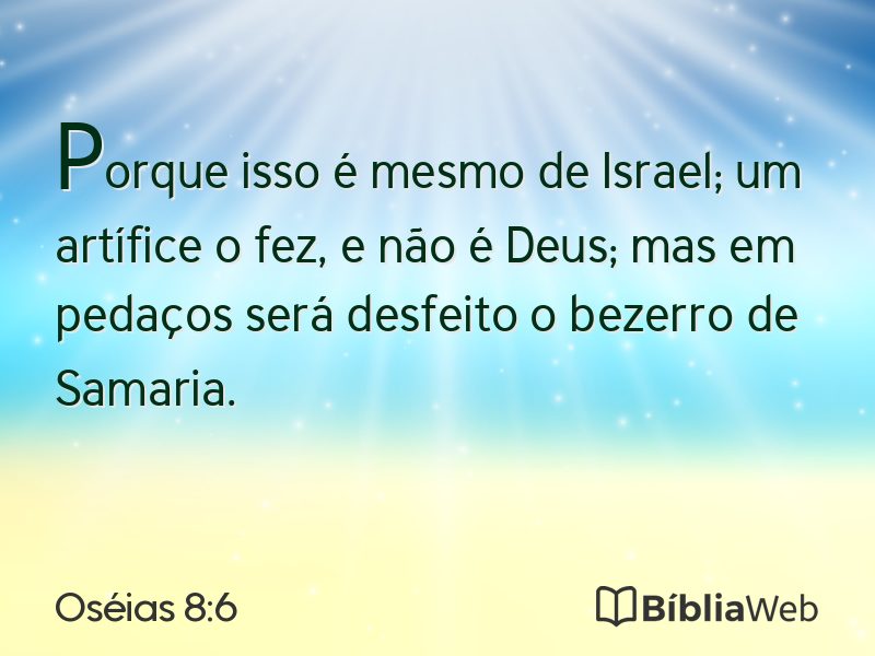 Oséias 8:6 em imagem para compartilhar