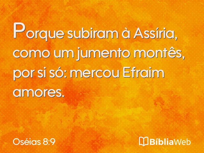 Oséias 8:9 em imagem para compartilhar