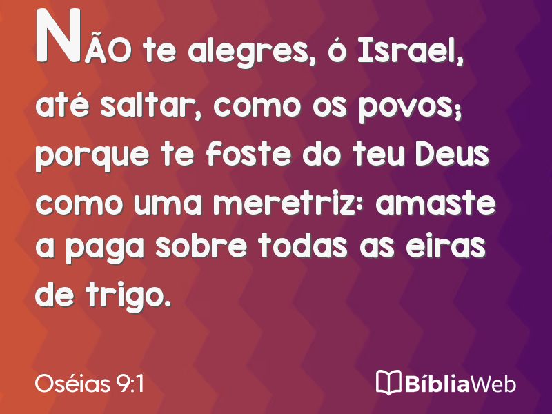 Oséias 9:1 em imagem para compartilhar