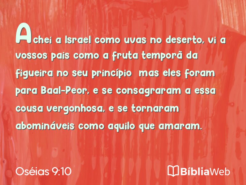 Oséias 9:10 em imagem para compartilhar
