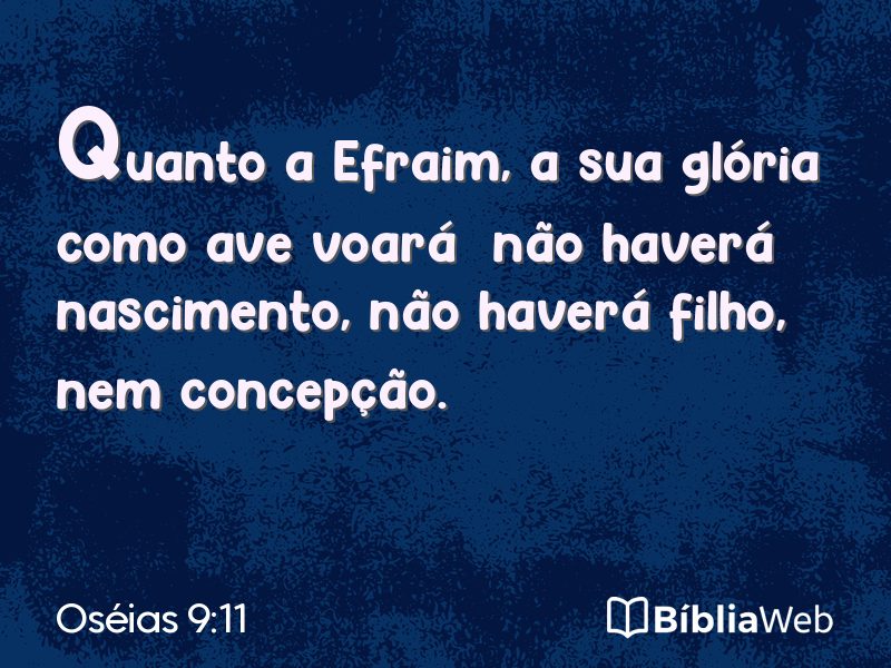Oséias 9:11 em imagem para compartilhar