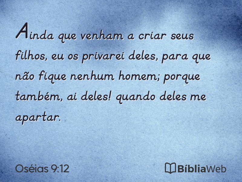 Oséias 9:12 em imagem para compartilhar