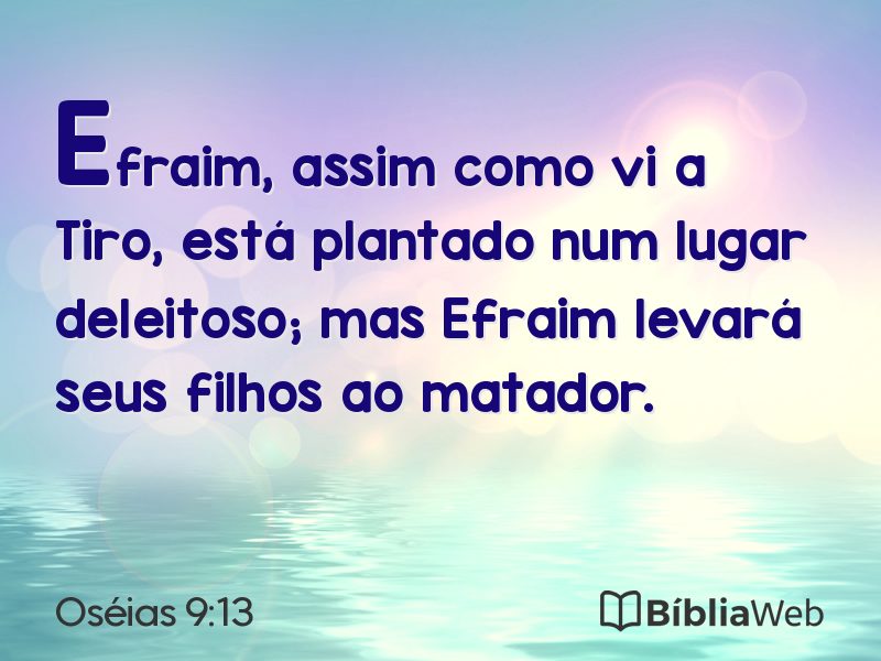 Oséias 9:13 em imagem para compartilhar