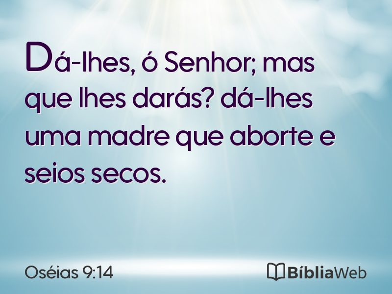 Oséias 9:14 em imagem para compartilhar