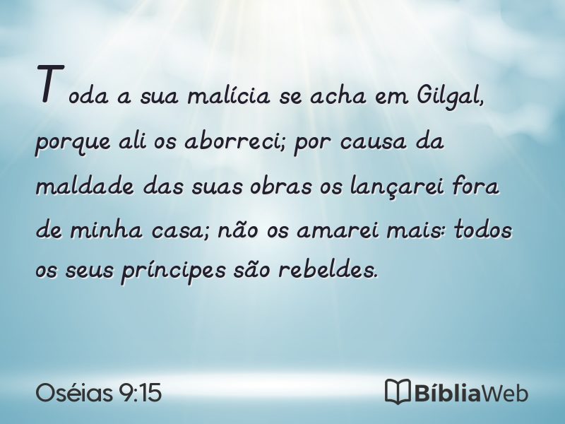 Oséias 9:15 em imagem para compartilhar