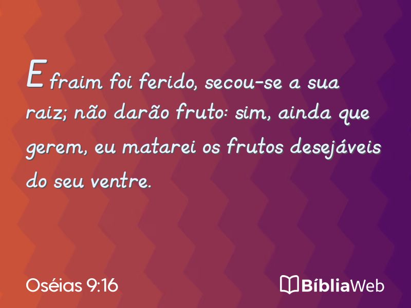 Oséias 9:16 em imagem para compartilhar