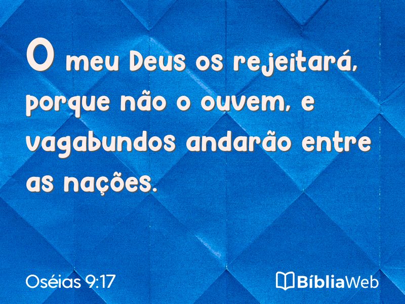 Oséias 9:17 em imagem para compartilhar