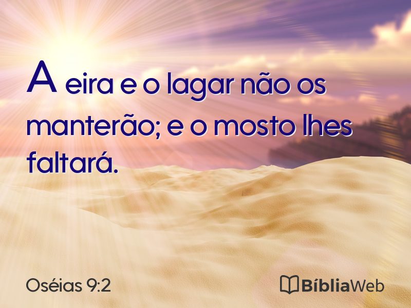 Oséias 9:2 em imagem para compartilhar
