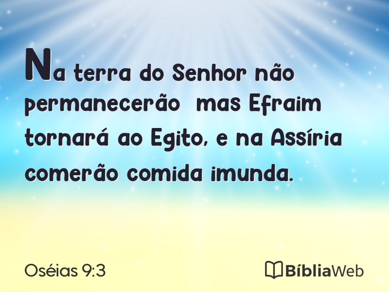 Oséias 9:3 em imagem para compartilhar