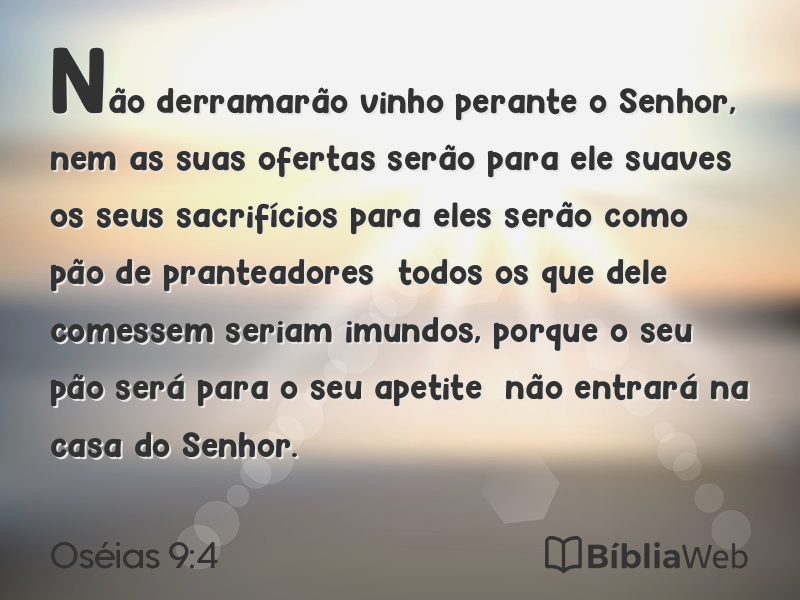 Oséias 9:4 em imagem para compartilhar