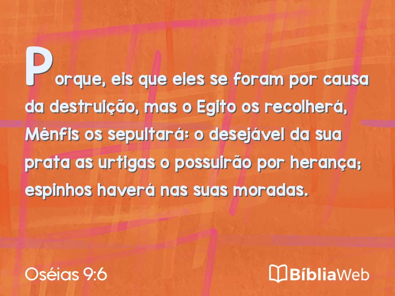 Oséias 9:6 em imagem para compartilhar