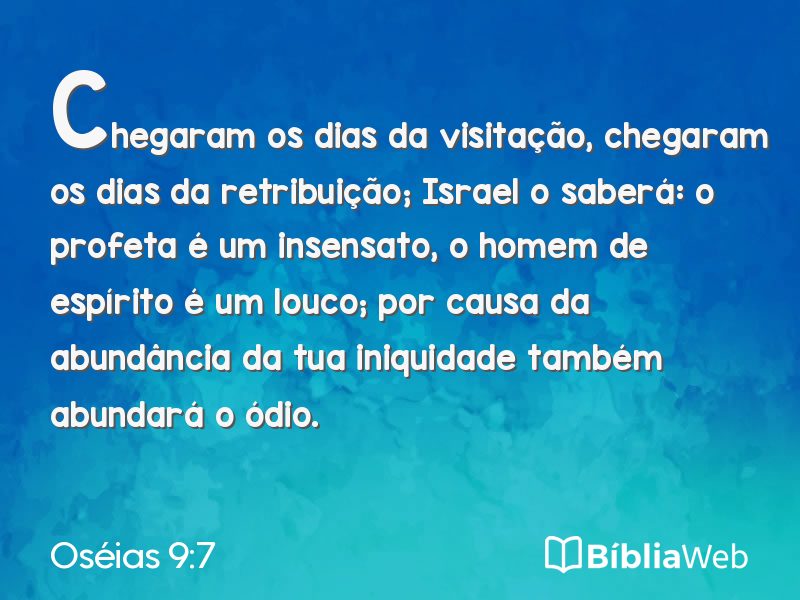 Oséias 9:7 em imagem para compartilhar