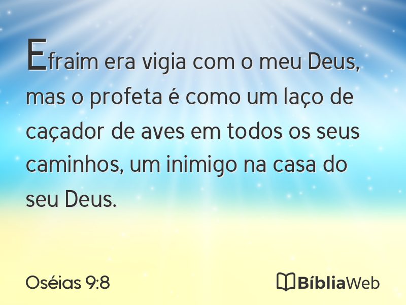 Oséias 9:8 em imagem para compartilhar