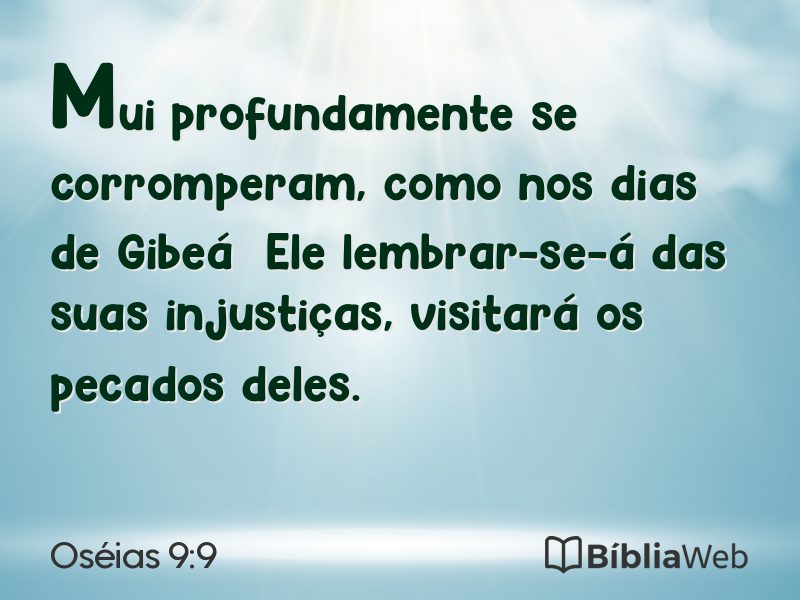 Oséias 9:9 em imagem para compartilhar