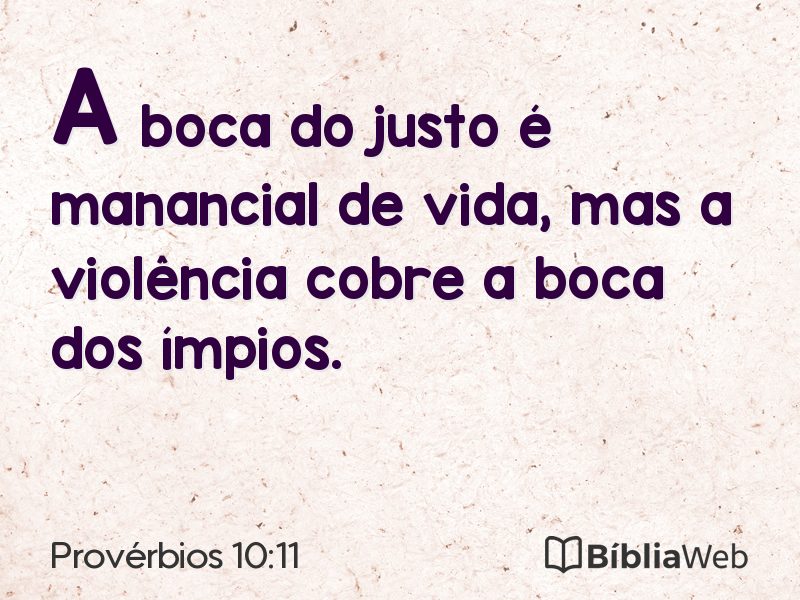 Provérbios 10:11 em imagem para compartilhar