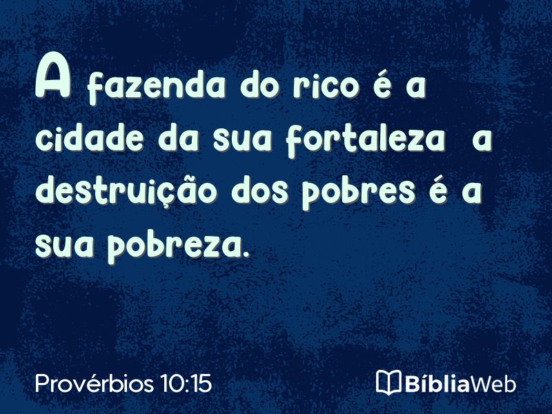 Provérbios 10:15 em imagem para compartilhar