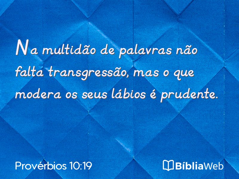 Provérbios 10:19 em imagem para compartilhar