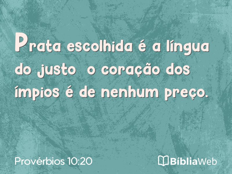 Provérbios 10:20 em imagem para compartilhar