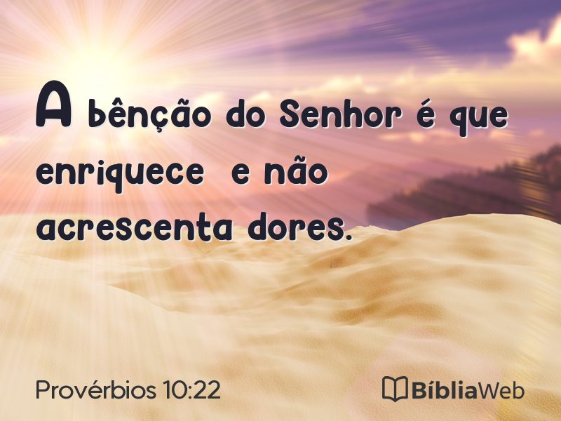 Provérbios 10:22 em imagem para compartilhar