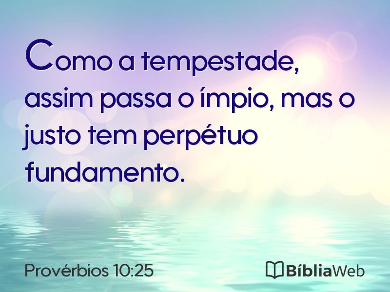 Provérbios 10:25 em imagem para compartilhar