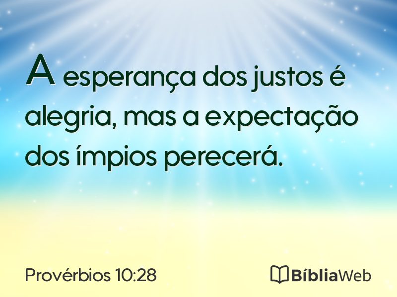 Provérbios 10:28 em imagem para compartilhar