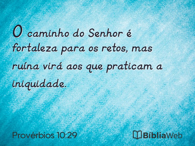 Provérbios 10:29 em imagem para compartilhar