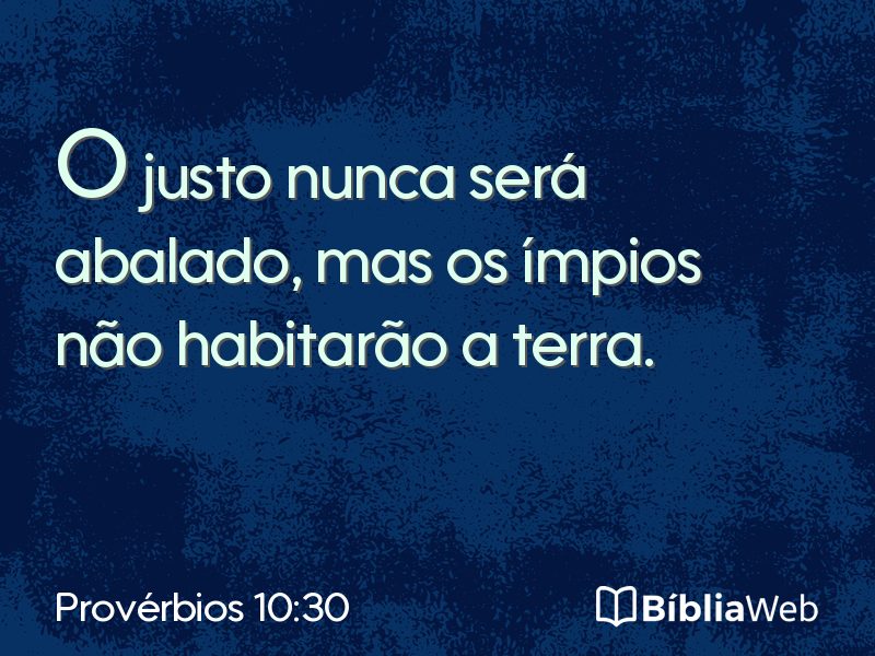 Provérbios 10:30 em imagem para compartilhar