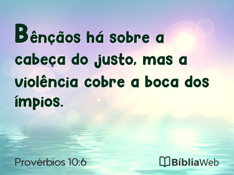 Provérbios 10:6 em imagem para compartilhar