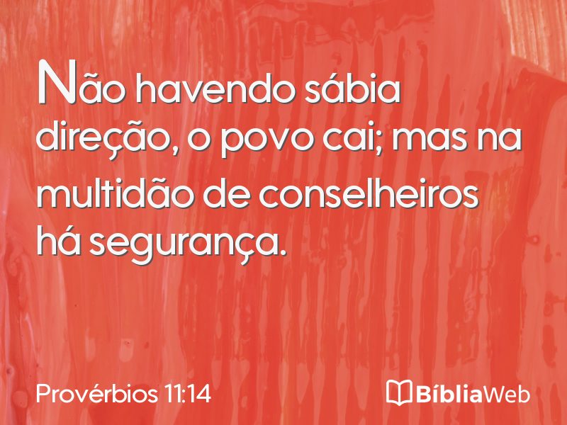 Provérbios 11:14 em imagem para compartilhar