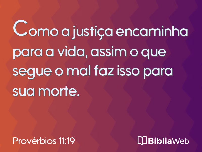 Provérbios 11:19 em imagem para compartilhar