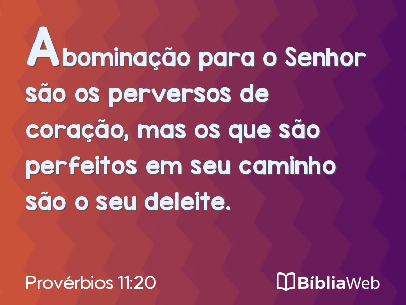 Provérbios 11:20 em imagem para compartilhar