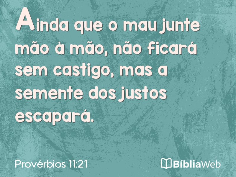Provérbios 11:21 em imagem para compartilhar