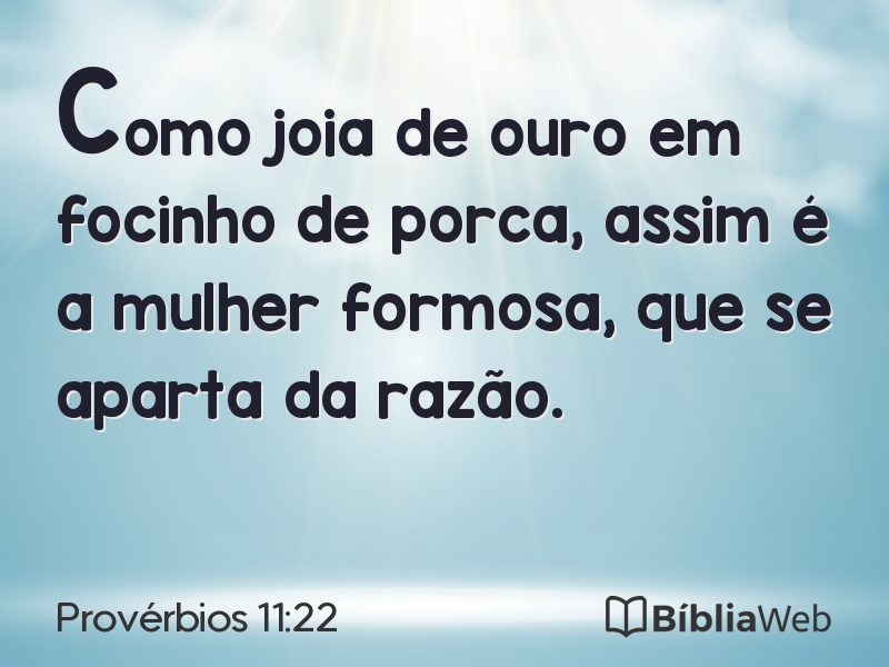 Provérbios 11:22 em imagem para compartilhar