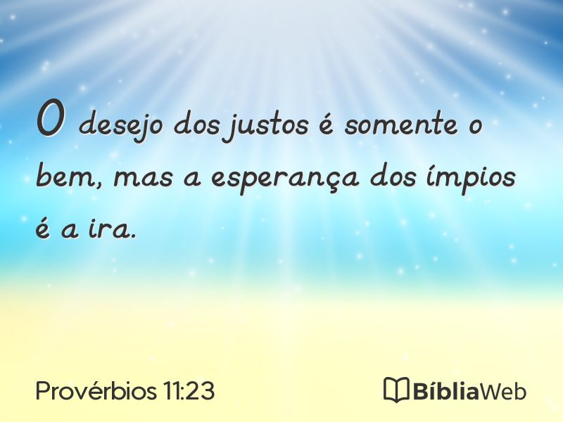 Provérbios 11:23 em imagem para compartilhar