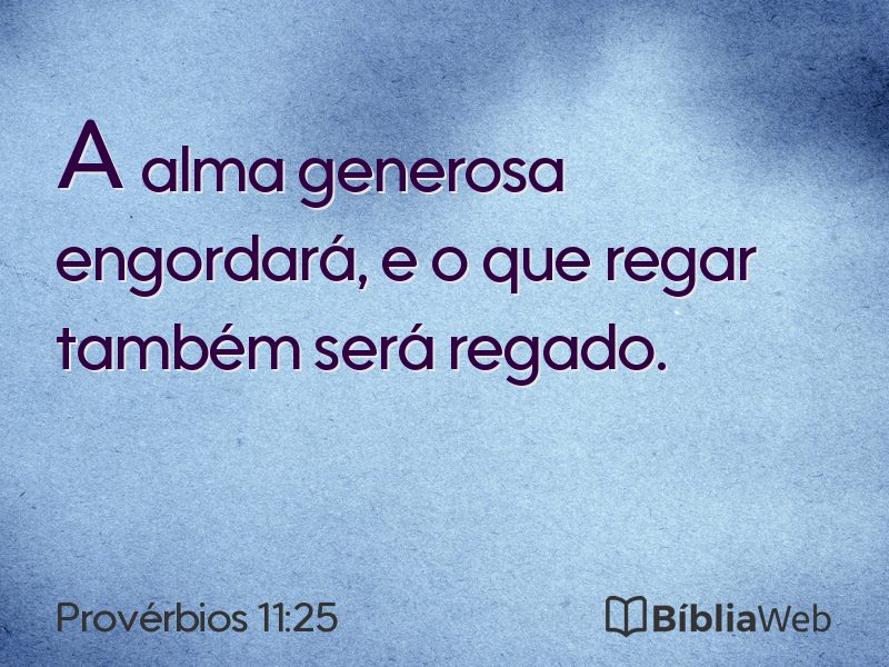 Provérbios 11:25 em imagem para compartilhar