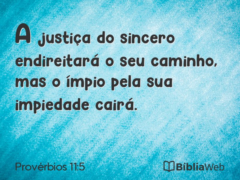 Provérbios 11:5 em imagem para compartilhar
