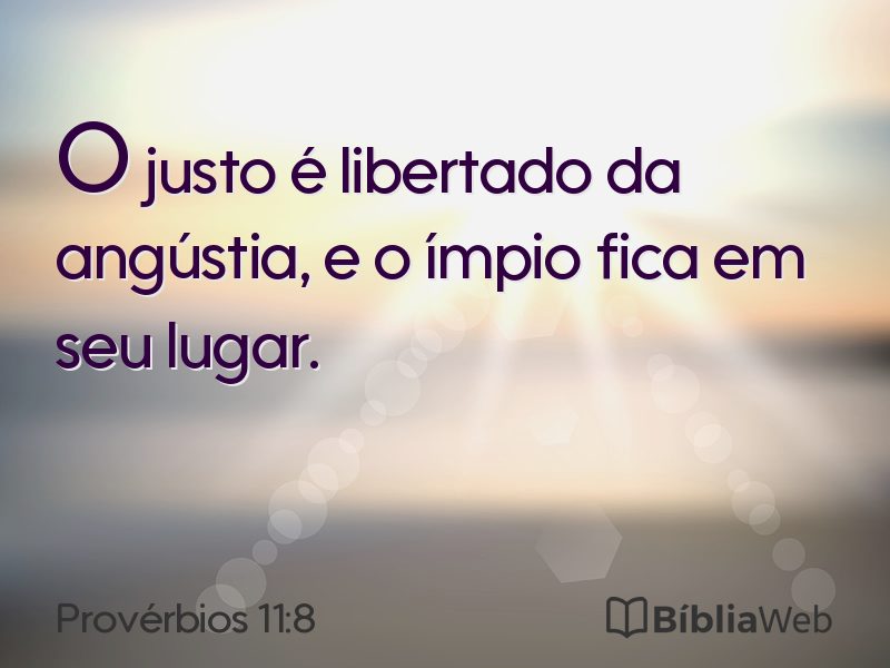 Provérbios 11:8 em imagem para compartilhar